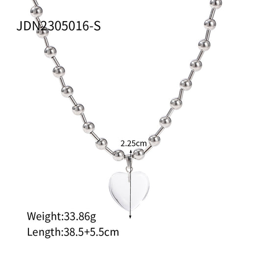 IG Style Heart Shape Necklace Sterling Silver