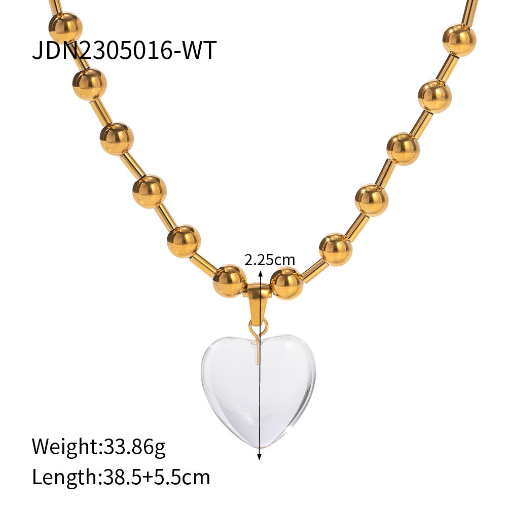 IG Style Heart Shape Necklace 18K Gold Plated