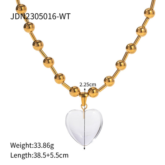 IG Style Heart Shape Necklace 18K Gold Plated